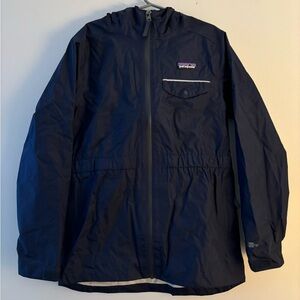 Patagonia Navy Rain Jacket Girls (M) 10